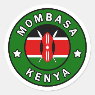 Mombasa Kenya Classic Round Sticker