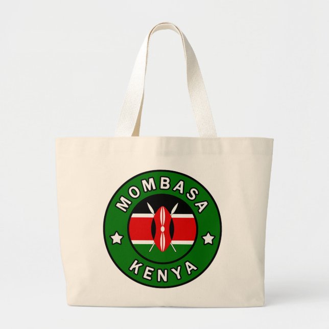 Mombasa Kenya Large Tote Bag (Front)
