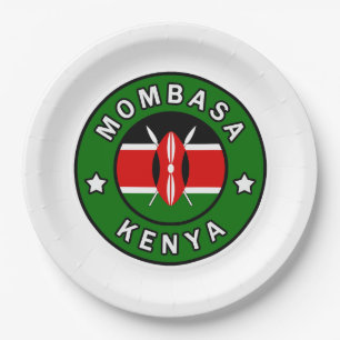 Mombasa Kenya Paper Plate