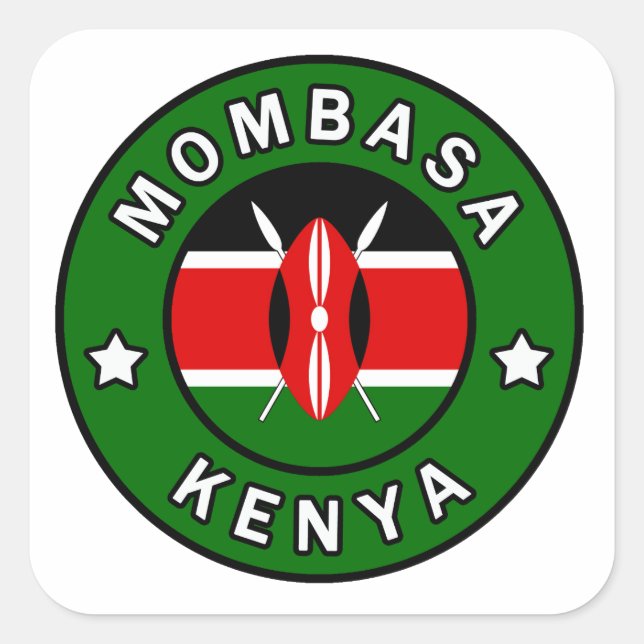 Mombasa Kenya Square Sticker (Front)