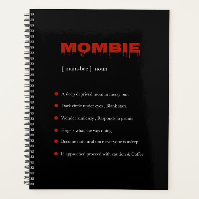 Mombie,Mum planner, for busy mum Planner (Front)