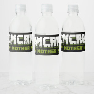 Momcraft Happy Mother Day Funny Gamer Mom Water Bottle Label