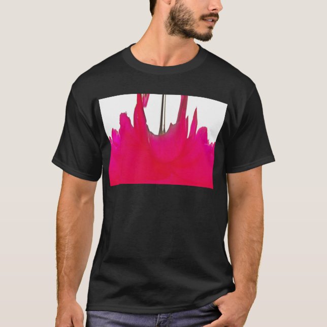 Moment Captured: A Red Rose Petal Elegance T-Shirt (Front)