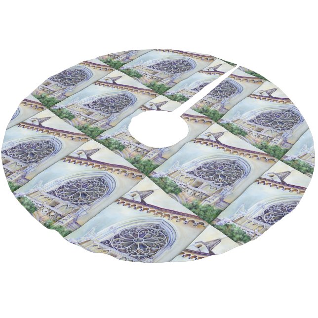 Moment in Budapest Brushed Polyester Tree Skirt (Angled)