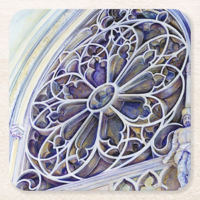 Moment in Budapest Square Paper Coaster (Front)