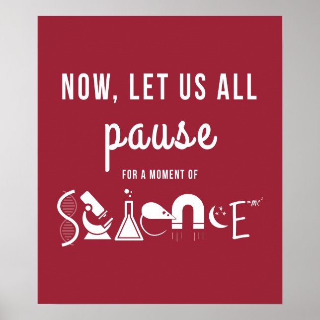 Moment of Science Red Poster (Front)