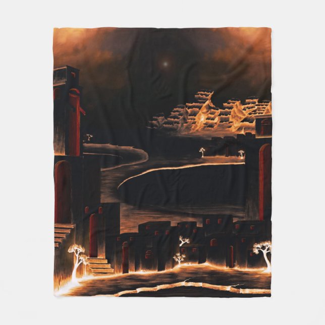 "Moments After" - mysterious cryptic art. Fleece Blanket (Front)