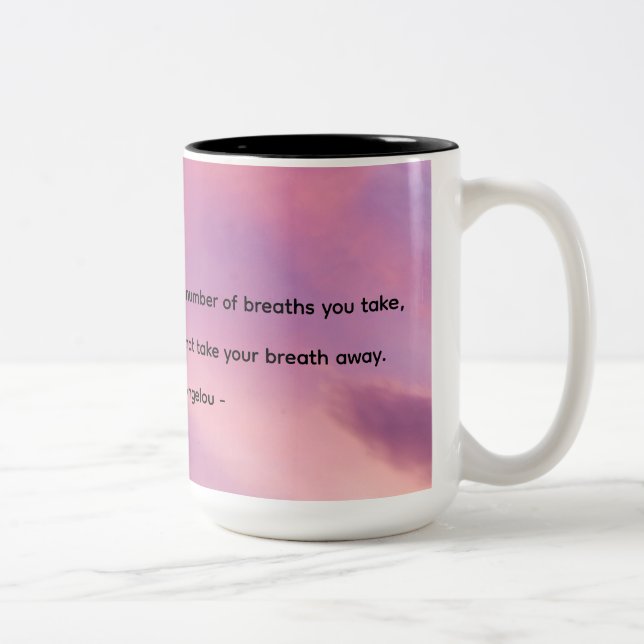 Moments coffee mug with cloud background (Right)