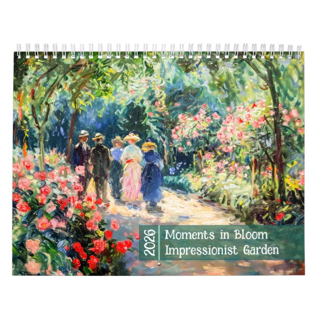 Moments in Bloom – 2026 Impressionist Garden Calen Calendar (Cover)