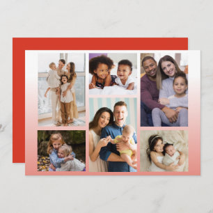 Moments in Focus: Customisable 6 Photo Collage Holiday Card