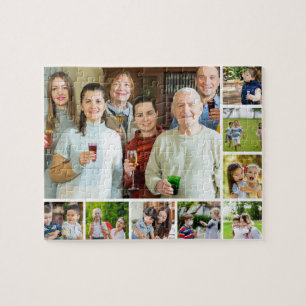 Moments in Focus: Customisable 9 Photo Collage Jigsaw Puzzle