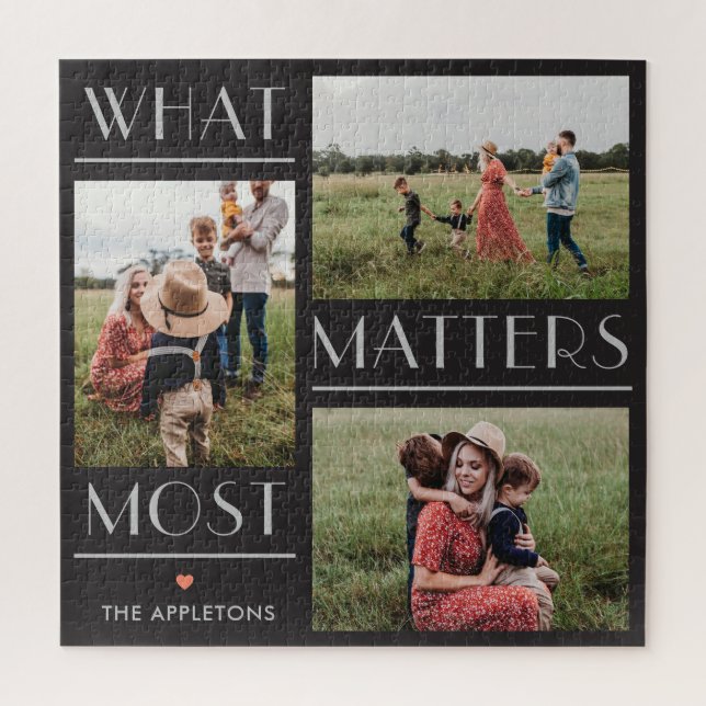 Moments Matter Editable Colour Custom Photo Puzzle (Vertical)