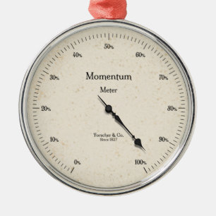 Momentum Metre Motivational Steampunk Gauge Metal Tree Decoration