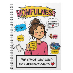 Momfulness Comic Mindful Mum Quote Art Notebook
