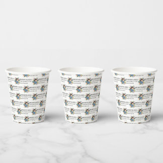 Momfulness Definition Floral Motherhood Pattern Paper Cups