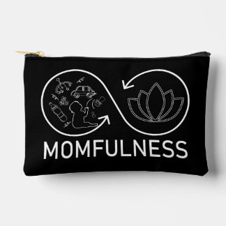 Momfulness Lotus Infinity Baby Chaos Line Art Accessory Pouch