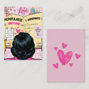 Momfulness Recipe Book Cute Comic Art Card