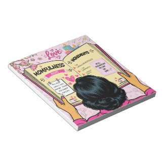 Momfulness Recipe Book Cute Comic Art Notepad