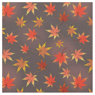 Momiji Pattern - Japanese Maple Leaf in Autumn Fabric