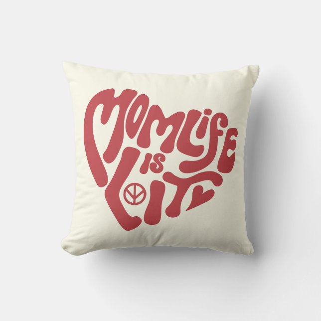 Momlife Is Lit Funny Motherhood Mum Mothers Day Cushion (Front)