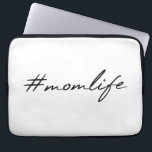 #MomLife | Motherhood Modern Script Mother's Day Laptop Sleeve<br><div class="desc">#MomLife hashtag quote art design in a modern stylish handwritten script typography in a minimalist contemporary design style. The perfect gift for any mum to celebrate motherhood,  your mum's birthday or Mother's Day!</div>