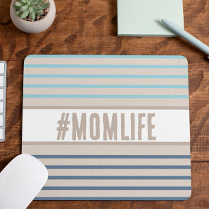 Momlife turquoise blue and beige mouse mat