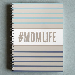 Momlife turquoise blue and beige notebook