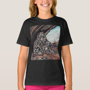MOMMA AND CUB SNOW LEOPARD child top