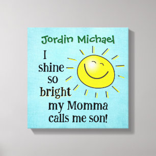 Momma and Son Love  Canvas Print