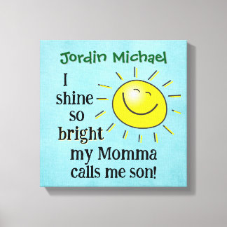 Momma and Son Love Canvas Print