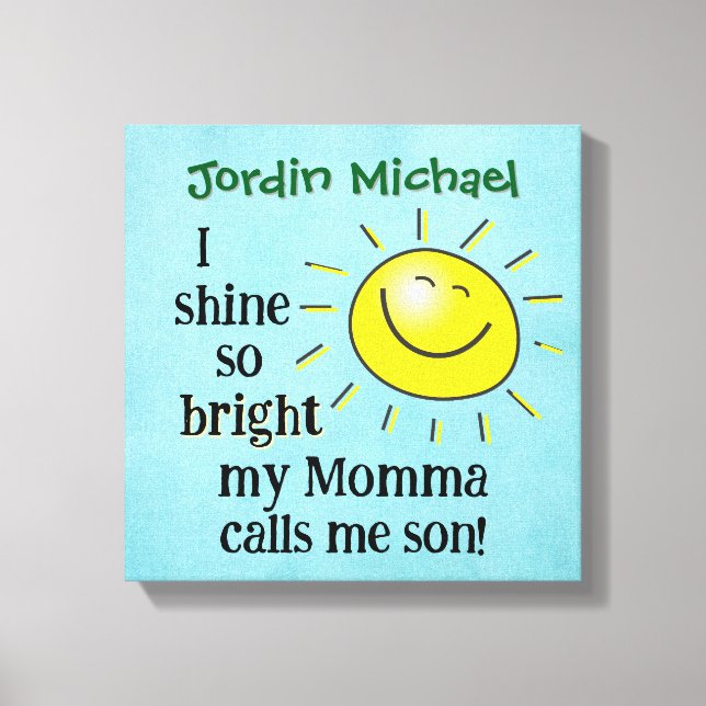 Momma and Son Love  Canvas Print (Front)