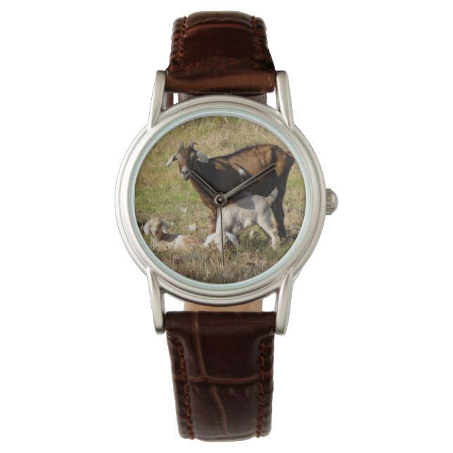 Momma & Baby Goats-Choose Your Style When Ordering Watch (Front)