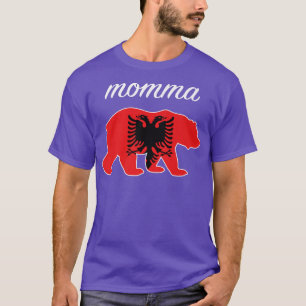 Momma Bear Albania Flag Albanian Roots Premium  T-Shirt