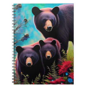 Momma Bear and cubs Notebook