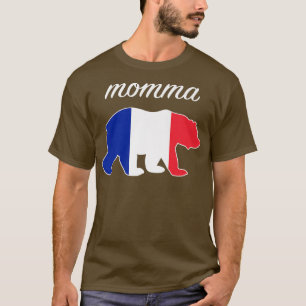 Momma Bear France Flag French Roots Premium T-Shirt