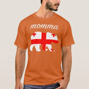 Momma Bear Georgia Flag Georgian Roots Premium T-Shirt