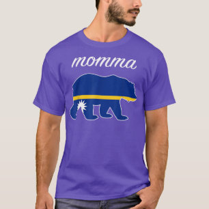 Momma Bear Nauru Flag Nauruan Roots T-Shirt