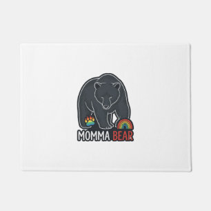 Momma Bear Rainbow Vintage Engraving Shirt Design  Doormat
