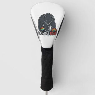 Momma Bear Rainbow Vintage Engraving Shirt Design  Golf Head Cover