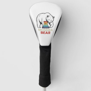 Momma Bear Rainbow Vintage Engraving Shirt Design_ Golf Head Cover