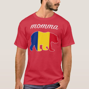 Momma Bear Romania Flag Romanian Roots Premium T-Shirt