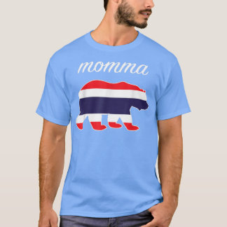 Momma Bear Thailand Flag Thai Roots T-Shirt