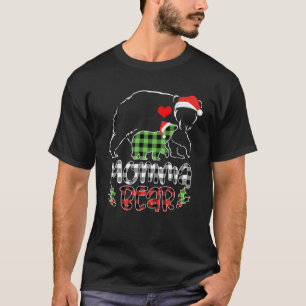 Momma Buffalo Bear Plaid Mum Women Team Santa Fami T-Shirt