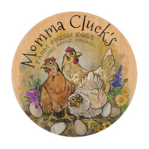 Momma Cluck's Farm Fresh Eggs Cutting Board