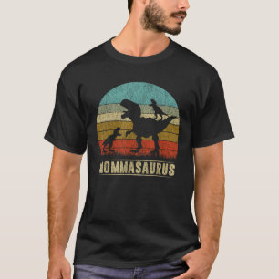 Momma Dinosaur Mommasaurus 2 Two kids Matching Fam T-Shirt