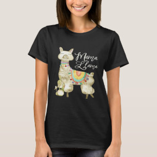 Momma Fiesta Cactus Mexican Mama Llama Mothers Day T-Shirt