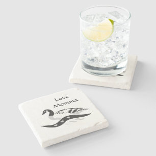 Momma Goose Swimming Stone Coaster