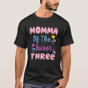 Momma Of The Sweet Three 3rd Doughnut Birthday Par T-Shirt