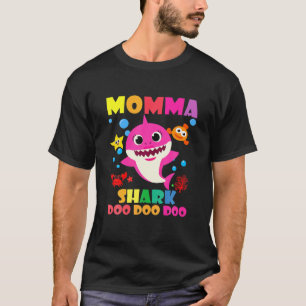 Momma Shark Doo Doo Funny Baby Mummy Daddy Kids T-Shirt