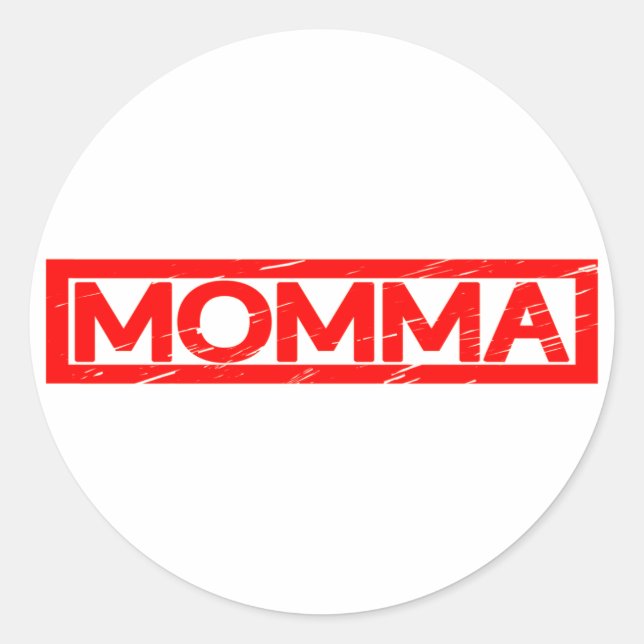 Momma Stamp Classic Round Sticker (Front)